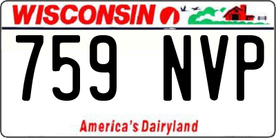 WI license plate 759NVP