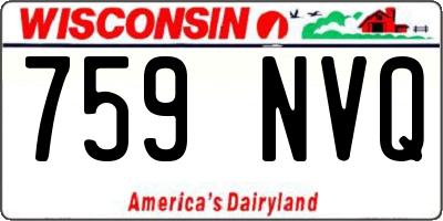 WI license plate 759NVQ