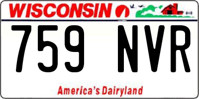 WI license plate 759NVR