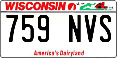 WI license plate 759NVS