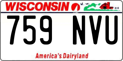WI license plate 759NVU