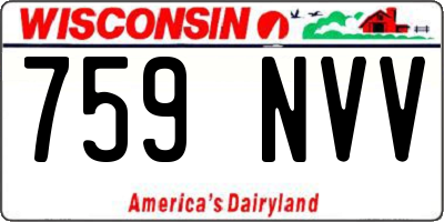 WI license plate 759NVV