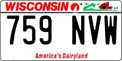 WI license plate 759NVW