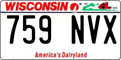 WI license plate 759NVX