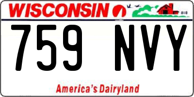 WI license plate 759NVY