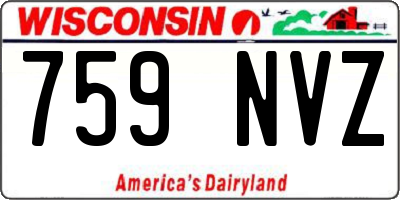 WI license plate 759NVZ