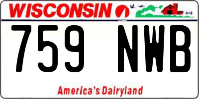WI license plate 759NWB