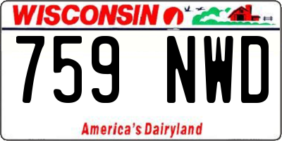 WI license plate 759NWD