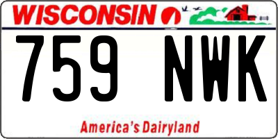WI license plate 759NWK