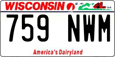 WI license plate 759NWM