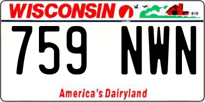 WI license plate 759NWN