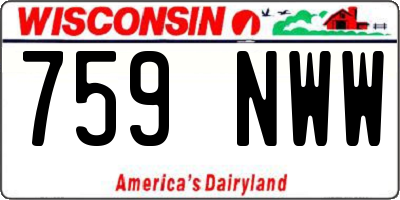 WI license plate 759NWW