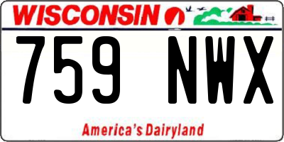 WI license plate 759NWX