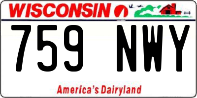 WI license plate 759NWY