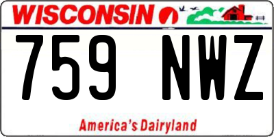 WI license plate 759NWZ