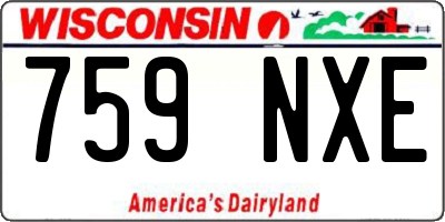WI license plate 759NXE