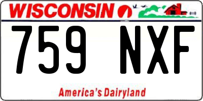 WI license plate 759NXF