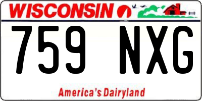 WI license plate 759NXG