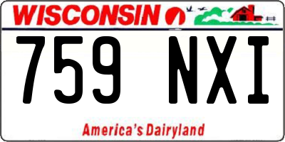 WI license plate 759NXI