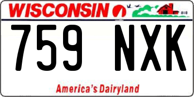 WI license plate 759NXK