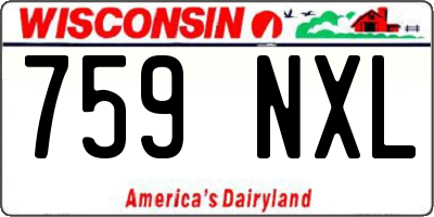 WI license plate 759NXL