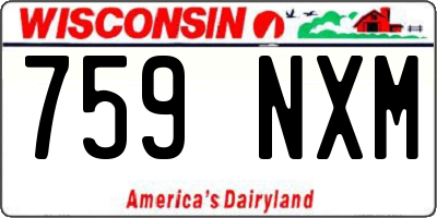 WI license plate 759NXM