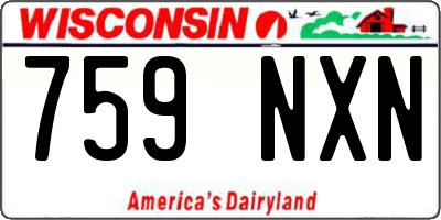 WI license plate 759NXN