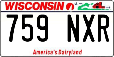 WI license plate 759NXR