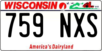 WI license plate 759NXS
