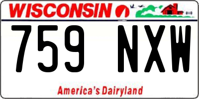 WI license plate 759NXW