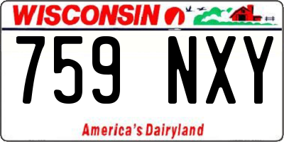 WI license plate 759NXY