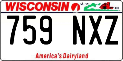WI license plate 759NXZ