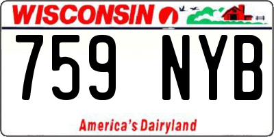 WI license plate 759NYB