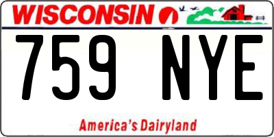 WI license plate 759NYE