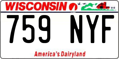 WI license plate 759NYF