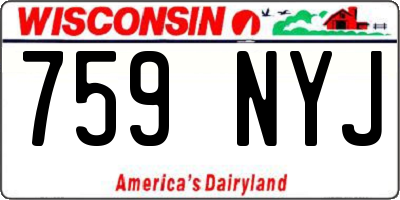 WI license plate 759NYJ