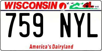 WI license plate 759NYL