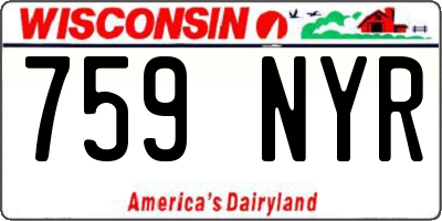 WI license plate 759NYR