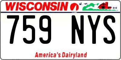 WI license plate 759NYS