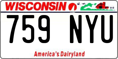 WI license plate 759NYU