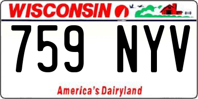WI license plate 759NYV