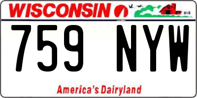 WI license plate 759NYW