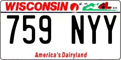 WI license plate 759NYY