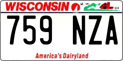 WI license plate 759NZA