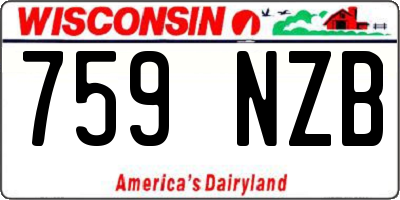 WI license plate 759NZB