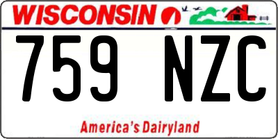 WI license plate 759NZC