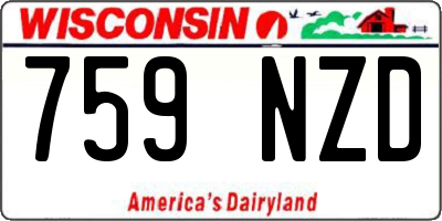 WI license plate 759NZD