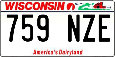 WI license plate 759NZE