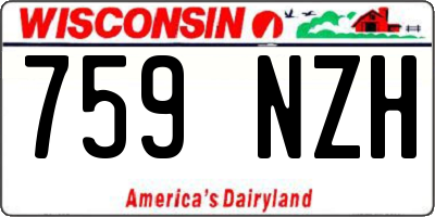 WI license plate 759NZH