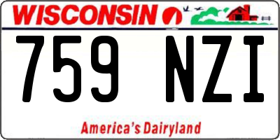 WI license plate 759NZI